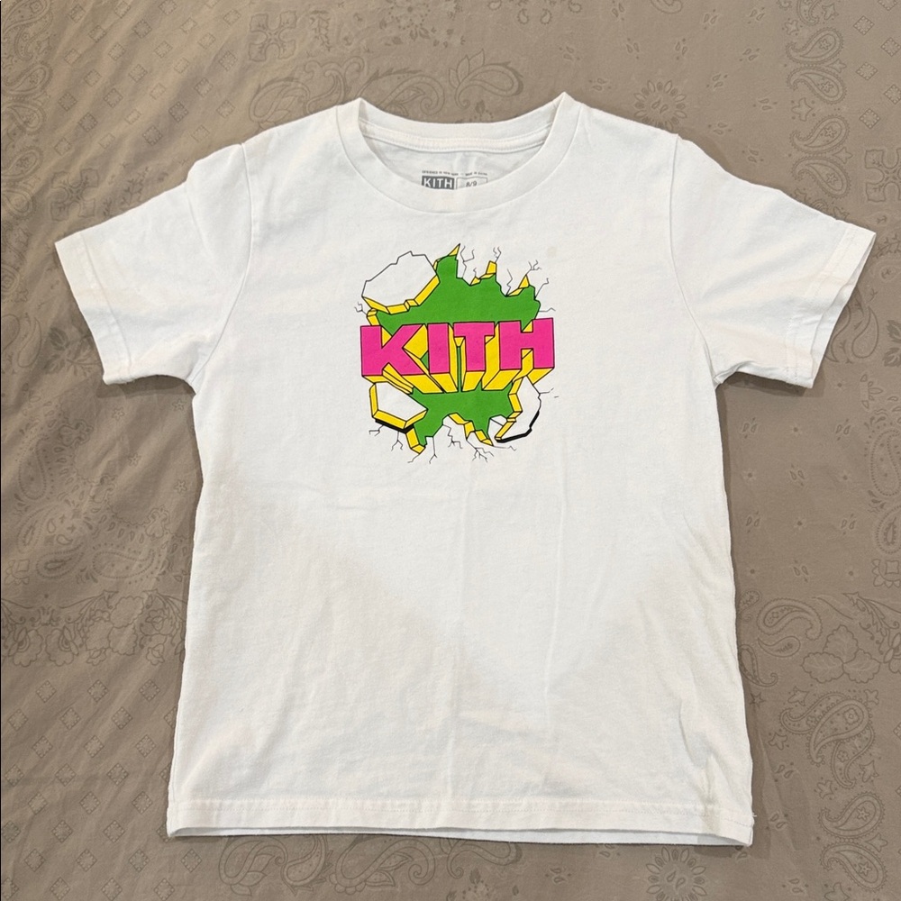 Kith Kids White Tee with Bold Graphic